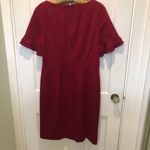 Size 12 Talbot "Lady in Red" wool dress plus optional throw